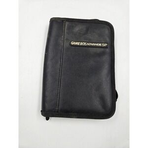 OEM Original Zipper Wallet Nintendo Game Boy Advance SP Black Leather